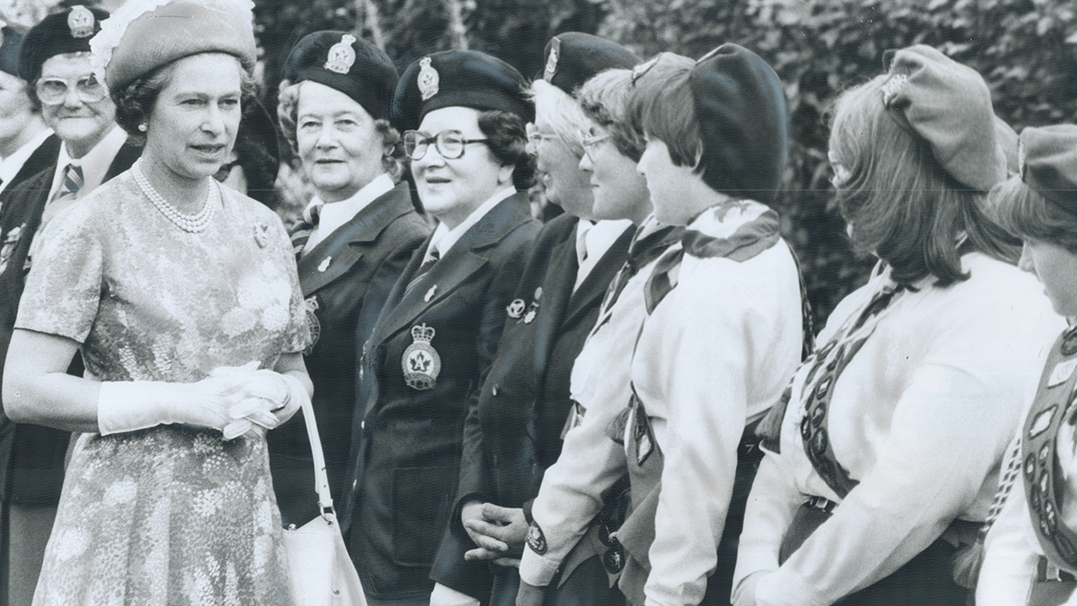 Queen Elizabeth II visiting Canadian Girl Guides in 1978