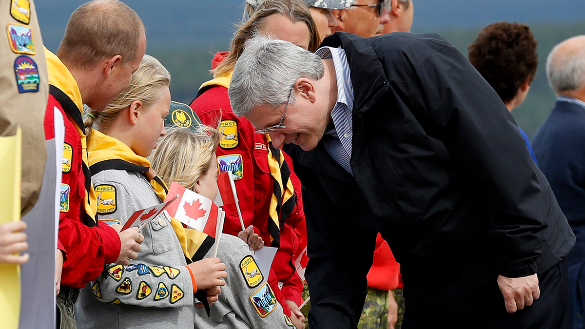 Girl Guides in Canada in 2013 with Stephen Harper