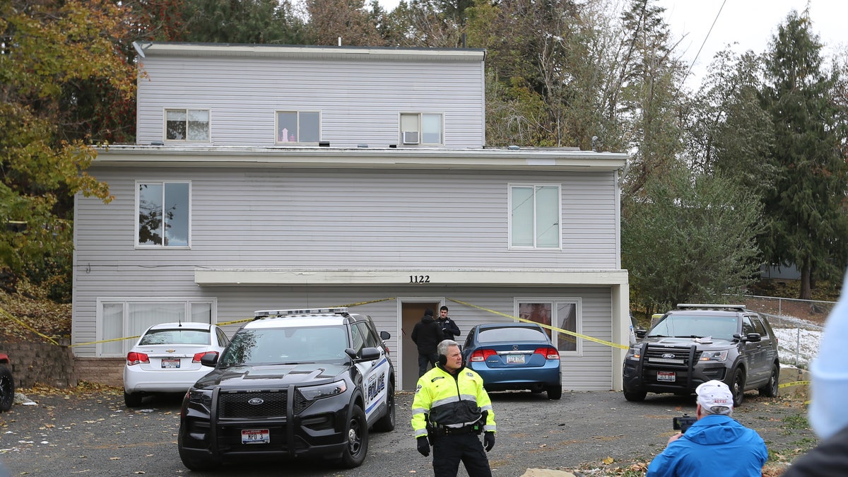 Police search a home on King Road in Idaho after a quadruple homicide