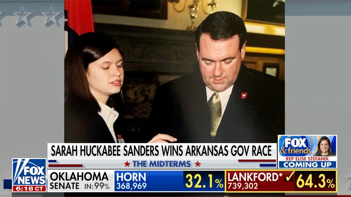 Huckabee win Sarah Huckabee Sanders follows in dad’s footsteps as Huckabee win Sarah Huckabee Sanders follows in dad’s footsteps as