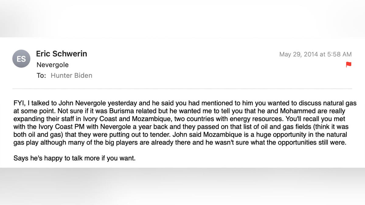 Hunter Biden email