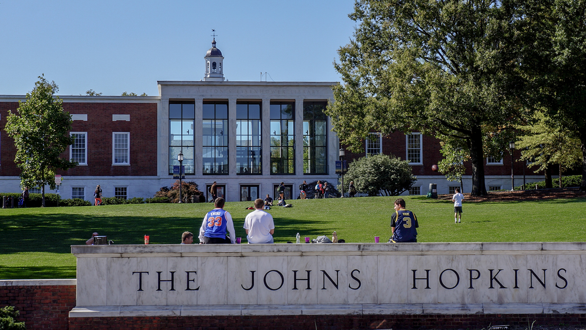 Johns Hopkins campus and sign