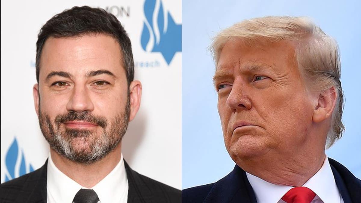 Split of Jimmy Kimmel and Donald Trump