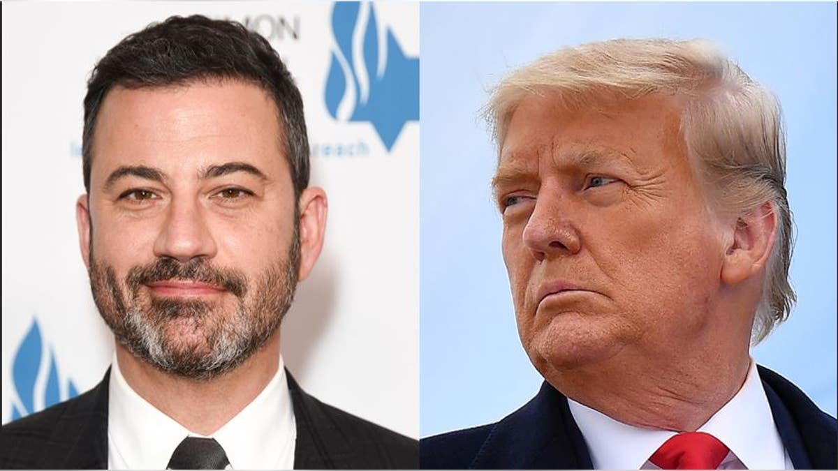 Split of Jimmy Kimmel and Donald Trump