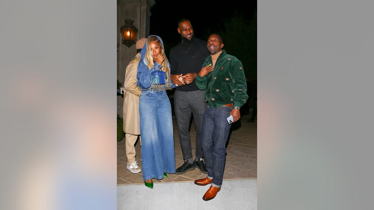 LeBron James shows up to Leo's birthday with his wife Savannah and agent Rich Paul