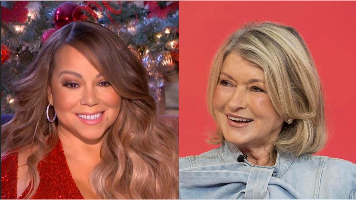 A split of Mariah Carey and Martha Stewart