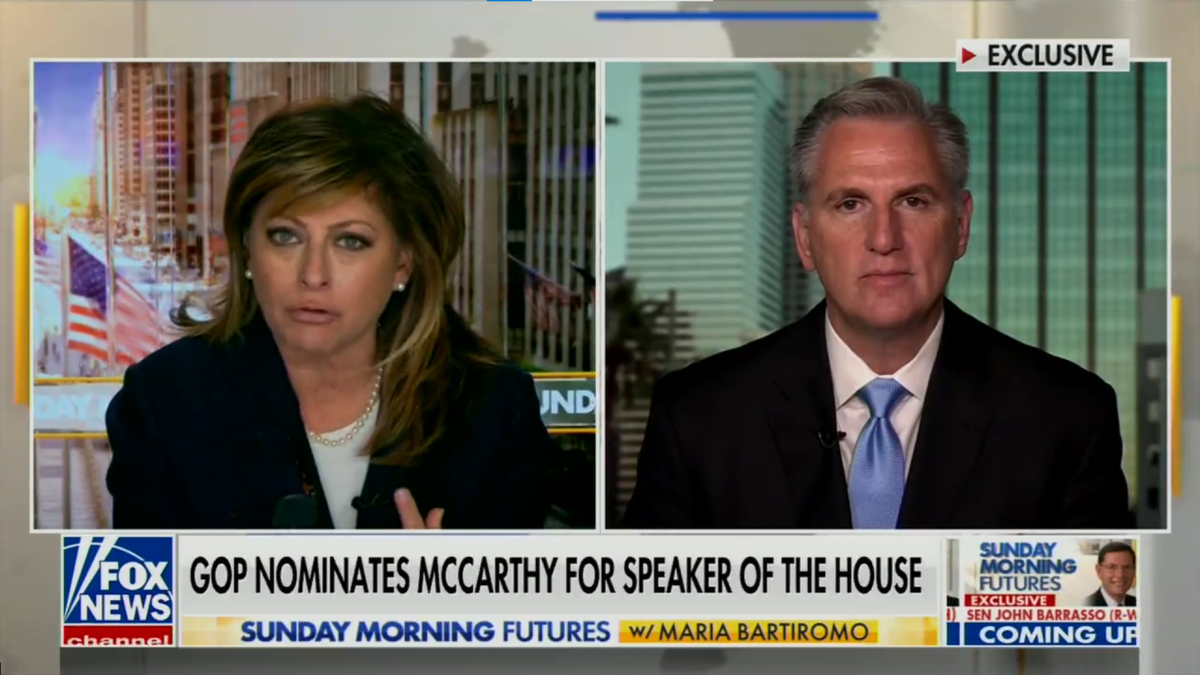 Maria Bartiromo and Kevin McCarthy