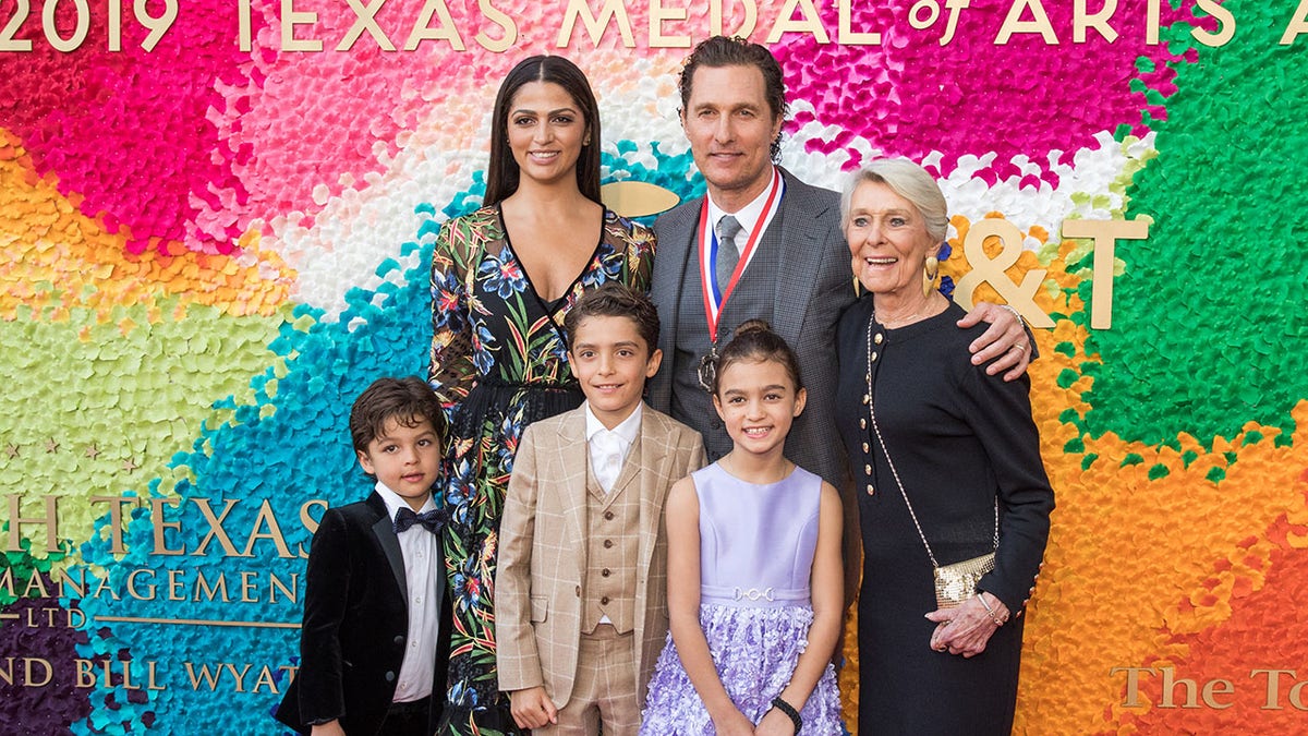 Camila and Matthew McConaughey with their children