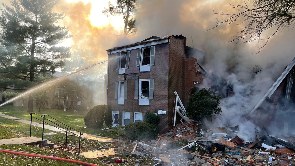 Maryland condo on fire