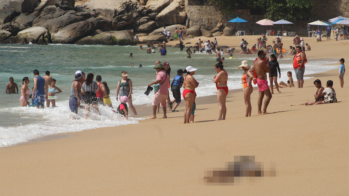 Body washed up along a beach in Mexico