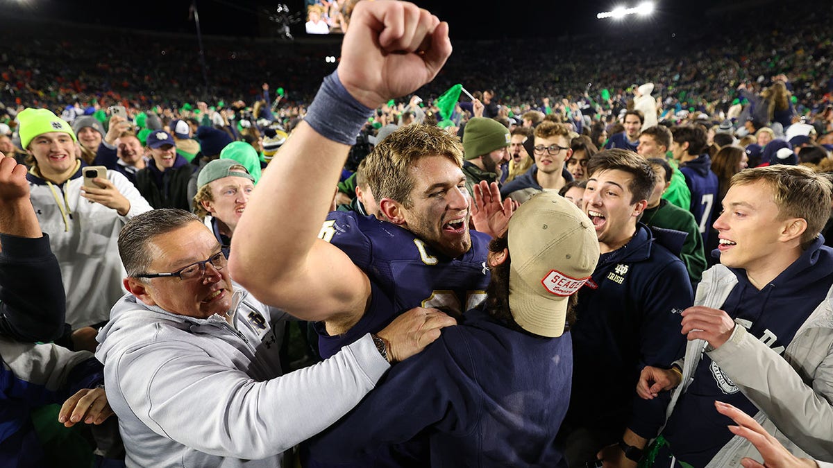 Irish fans storm field