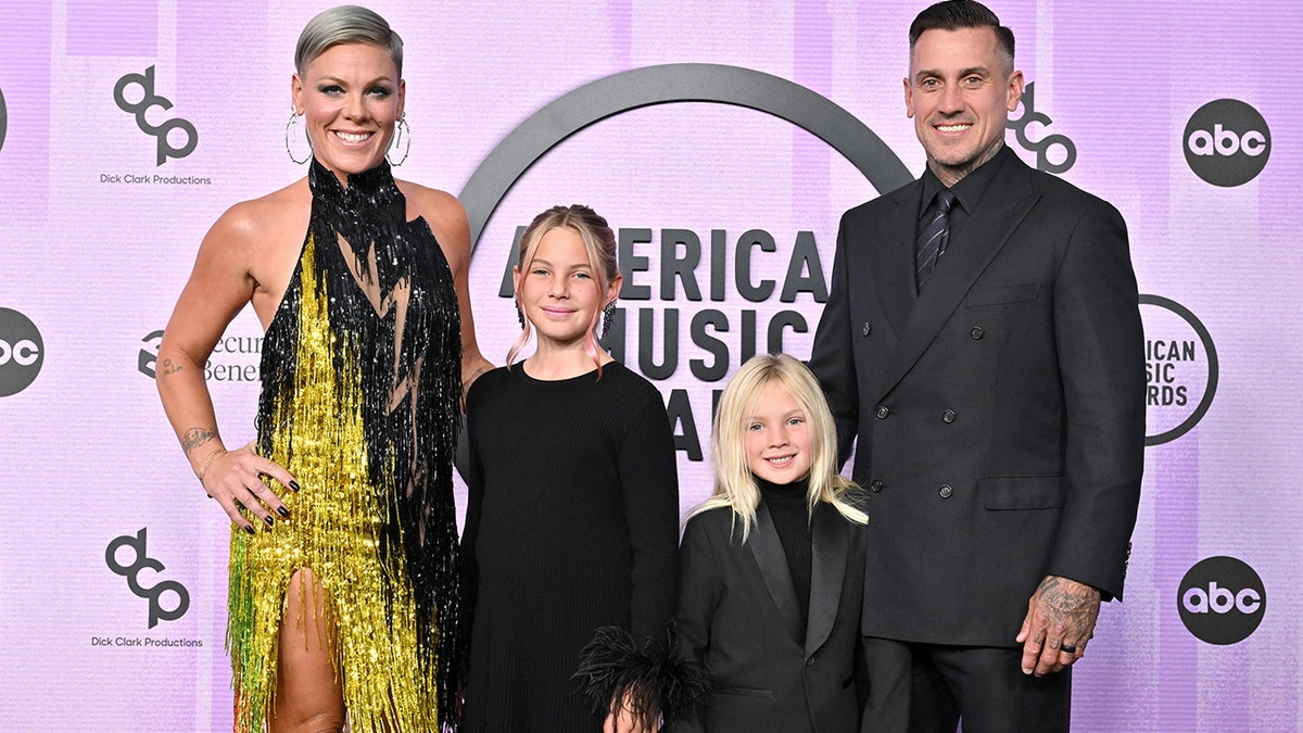 Singer Pink Cancels Multiple Shows Due To Family Medical Issues Fox   Pink Carey Hart Kids 