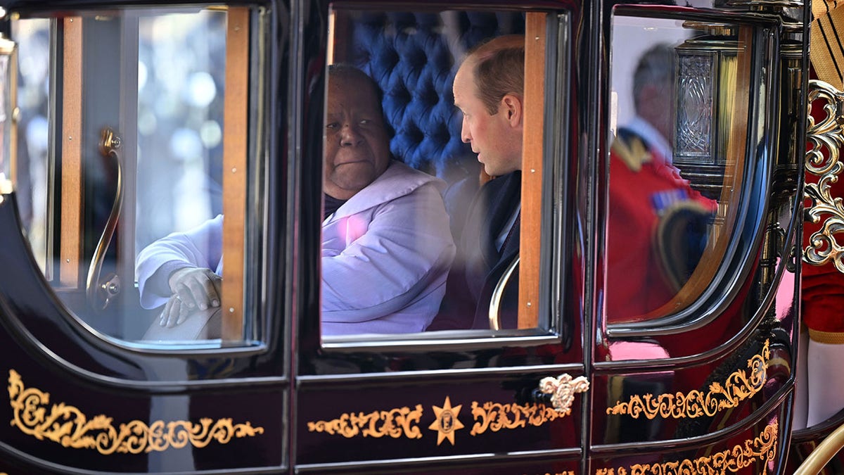 Prince William in carriage with South African foreign minister