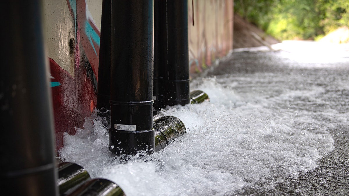 Water gushes out of the Red Hill Well in Hawaii