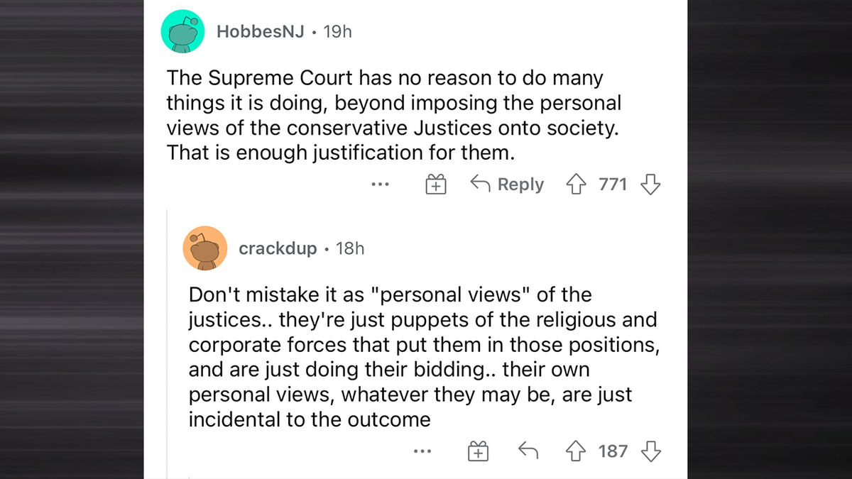 Reddit users on Supreme Court