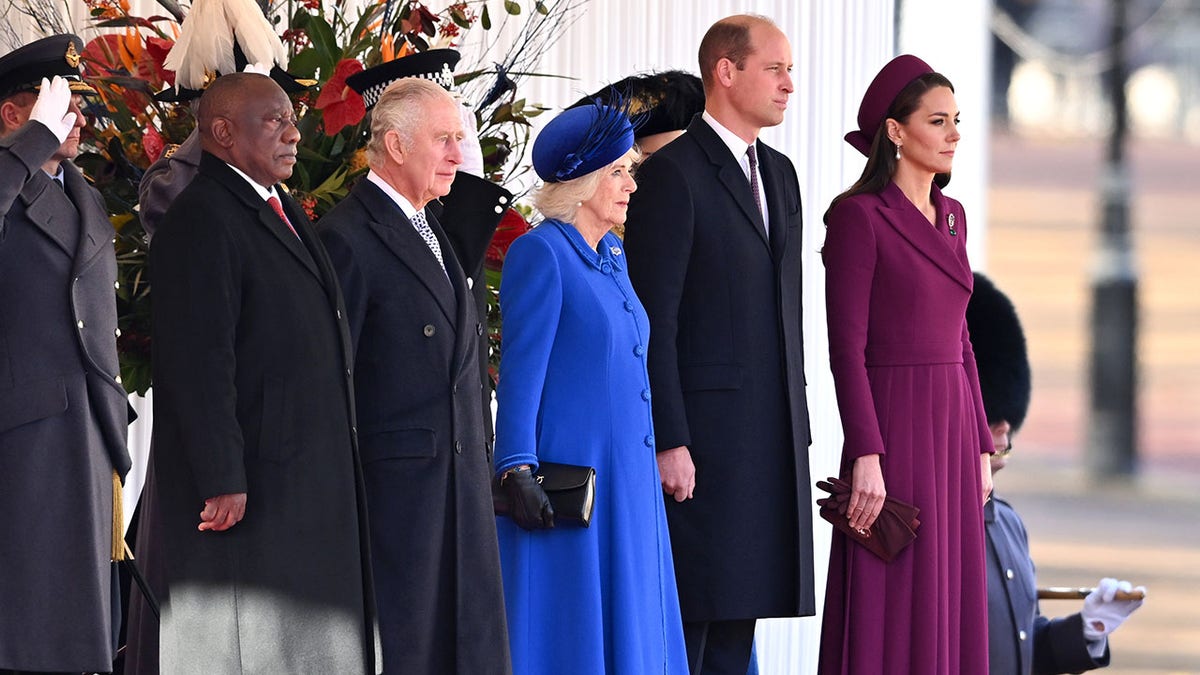 Royal family welcome South Africa president