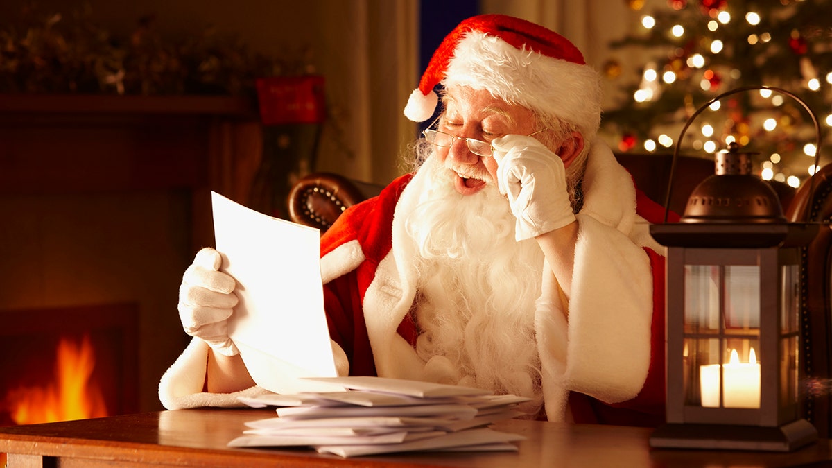 santa reading a letter