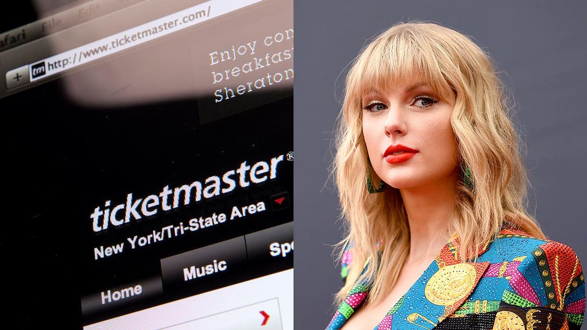 Split of the Ticketmaster website and Taylor Swift