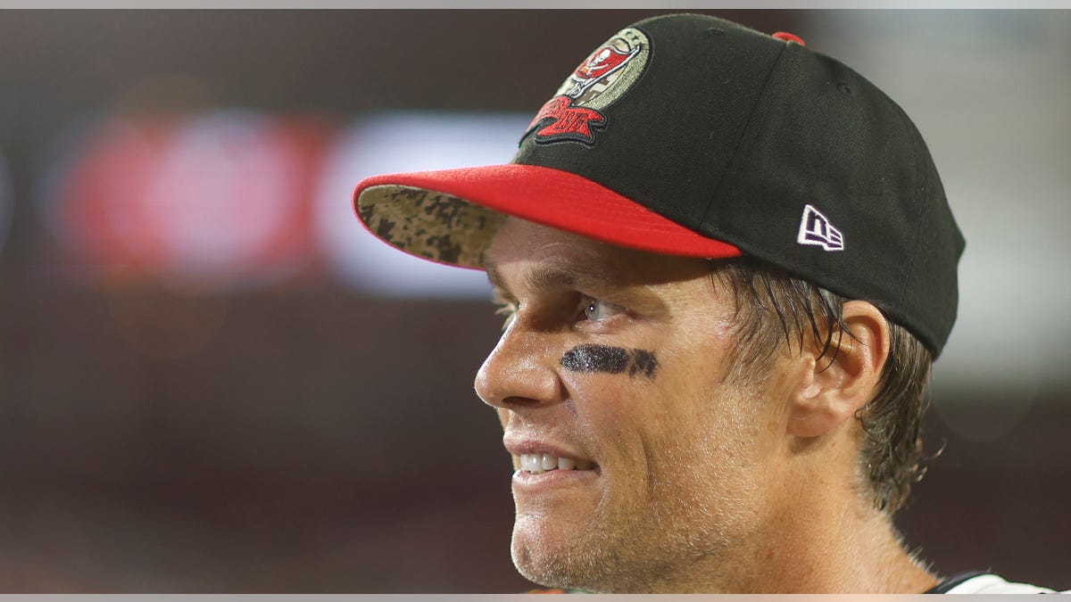 Tom Brady close-up of side profile