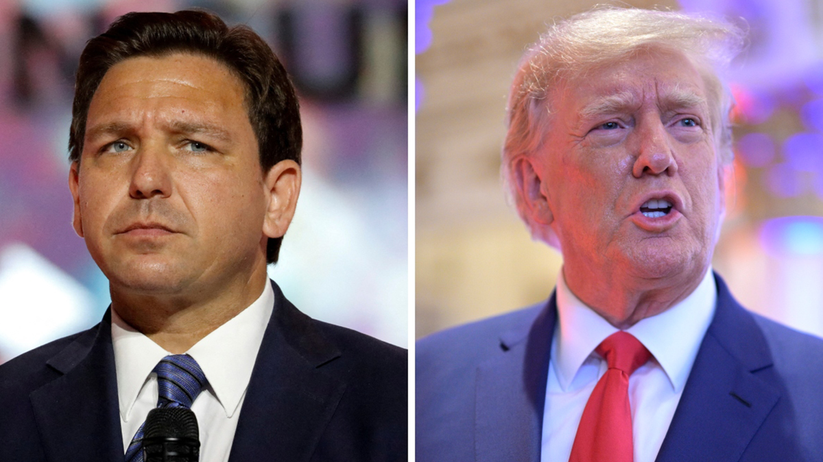 Trump and DeSantis side-by-side