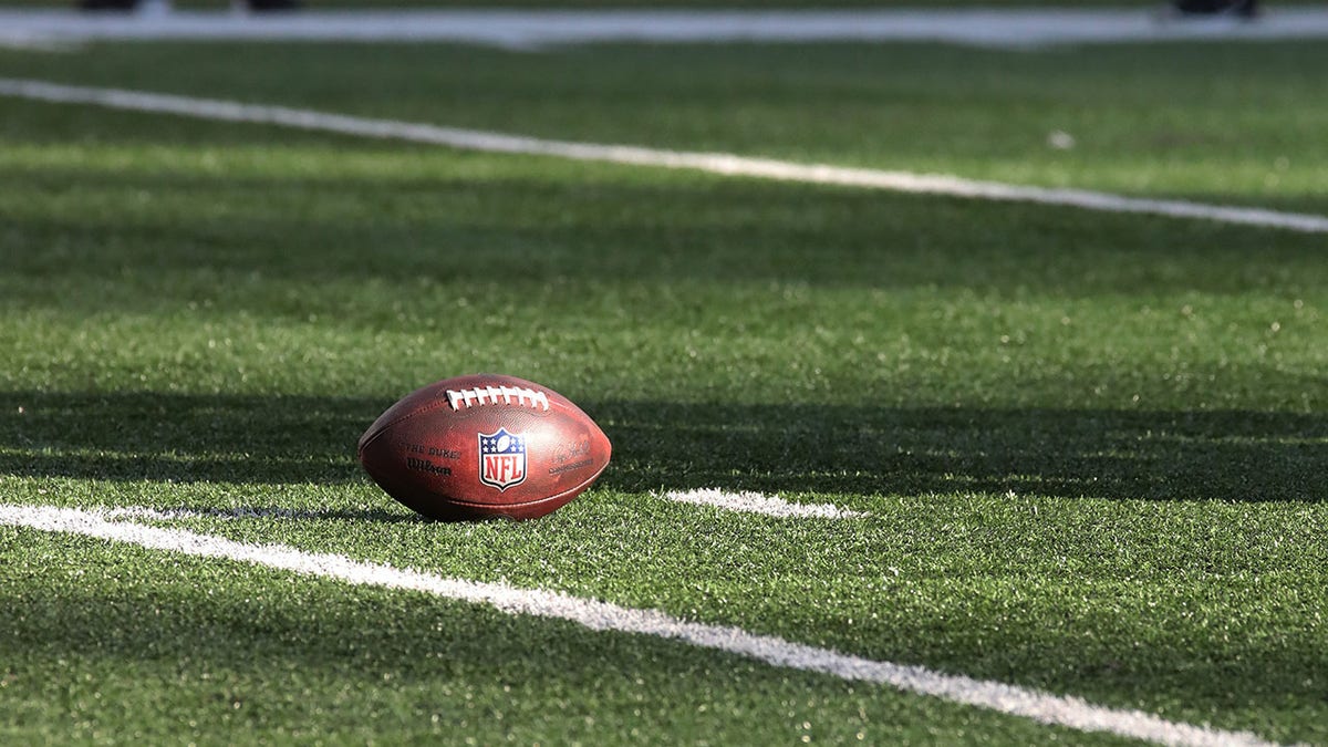 Football on turf field