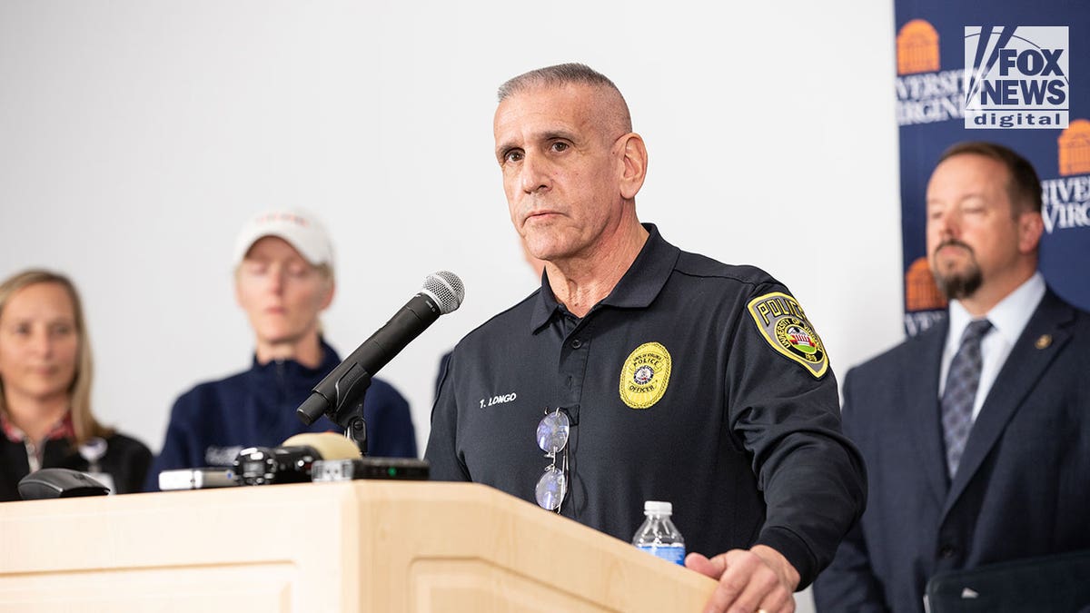 UVA chief of police Timothy Longo, Sr. in uniform during press conference on shooting