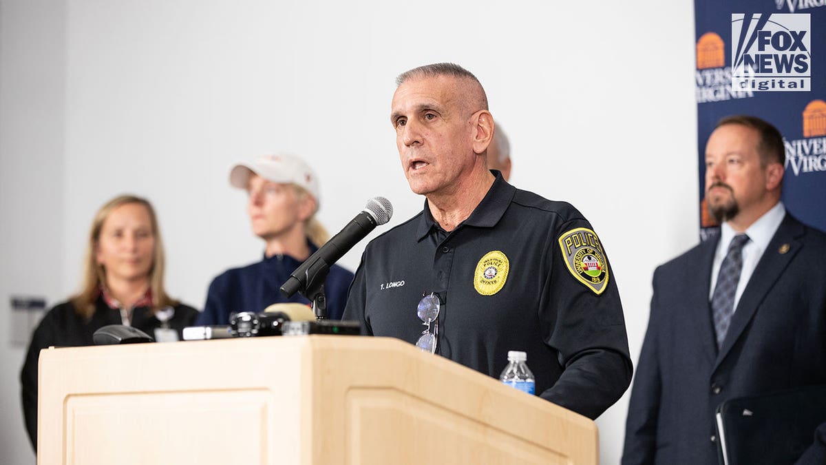 UVA chief of police Timothy Longo, Sr. in uniform during press conference on shooting