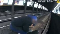 NYPD officers captured on video saving man from oncoming subway train