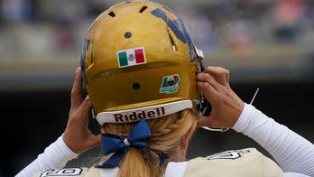 Mexico's first female collegiate football player charges the field
