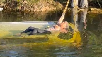 Paraglider helps rescue woman trapped in submerged car in South Florida canal: video