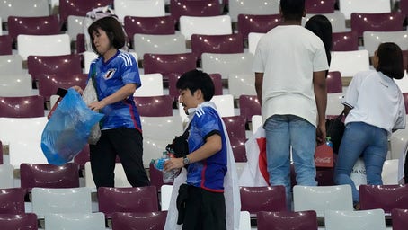 Japanese soccer fans go viral for cleaning up after World Cup matches