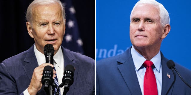 President Biden, left, and former Vice President Mike Pence.