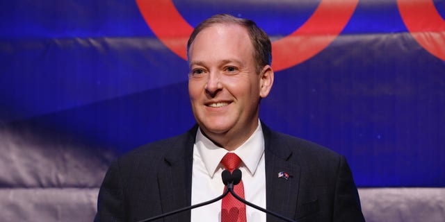 Republican gubernatorial nominee Rep. Lee Zeldin of New York addresses supporters at his election night party Nov. 9, 2022, in New York, NY 