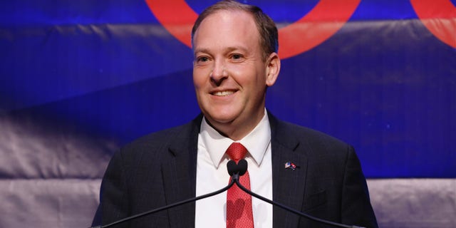 Republican gubernatorial nominee Rep. Lee Zeldin of New York addresses supporters at his election night party Nov. 9, 2022, in New York, NY