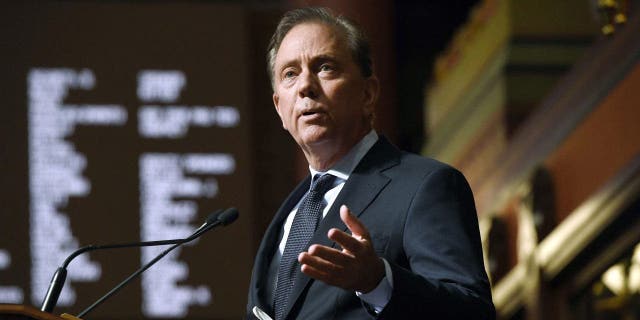 In this Feb. 9, 2022 file photo, Connecticut Gov. Ned Lamont delivers the State of the State address during opening session at the State Capitol in Hartford, Conn.