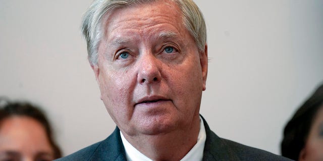 Sen. Lindsey Graham, R-S.C., speaks during a news conference on Capitol Hill, Sept. 13, 2022, in Washington. 