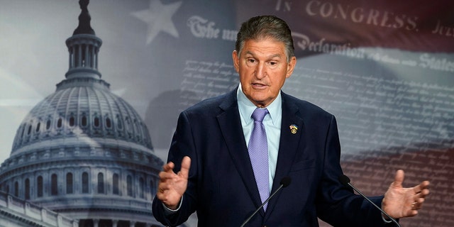 Sen. Joe Manchin speaks during a news conference on Sept. 20, 2022, at the Capitol.