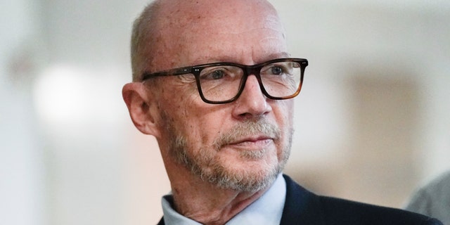 Screenwriter and film director Paul Haggis arrives at court for a sexual assault civil lawsuit on Wednesday.