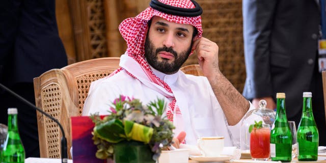 Crown Prince Mohammed bin Salman of Saudi Arabia takes his seat before a working lunch at the G20 summit, Tuesday Nov. 15, 2022, in Nusa Dua, Bali, Indonesia.