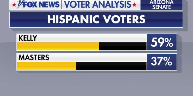 Los votantes hispanos tendieron a favorecer a Kelly sobre Masters.