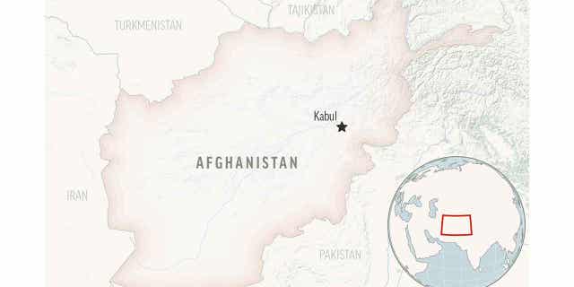 A location map of Afghanistan with its capital, Kabul, is shown.