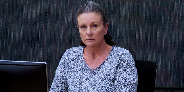 Kathleen Folbigg appears via video link during a convictions inquiry at the NSW Coroners Court in Sydney, Australia, on May 1, 2019. New evidence suggests that a rare genetic variant was present in both daughters, which could have caused heart arrhythmias and sudden death.