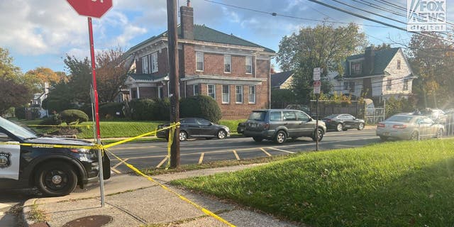 Crime scene of shooting in Newark, New Jersey, on Tuesday.