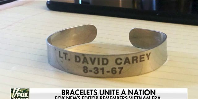 Bracelet honoring Lt. David Carey.