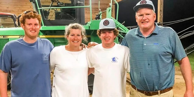 Buster Murdaugh, left, his mother, Maggie, his brother, Paul, and his father, Alex. Alex is accused of fatally shooting Maggie and Paul on June 7, 2021.