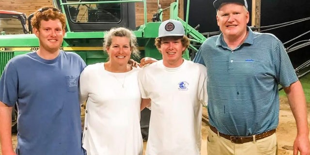 Buster Murdaugh, left, his mother, Maggie, his brother, Paul, and his father, Alex. Alex is accused of fatally shooting Maggie and Paul on June 7, 2021.