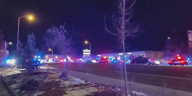 Police at the scene of the Club Q shooting in Colorado Springs.