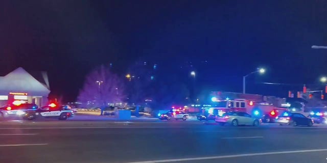 Police respond to a shooting at the Club Q nightclub in Colorado Springs.
