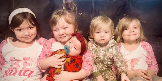 Carmen Bremiller is a mother of five young girls, pictured, from left to right, Sophia, 10, Ashlynn, 6, Kinsley, who is now 1, Ava, 3, and Caroline, 4.