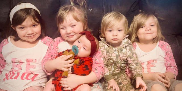 Carmen Bremiller is a mother of five young girls, pictured, from left to right, Sophia, 10, Ashlynn, 6, Kinsley, who is now 1, Ava, 3, and Caroline, 4.